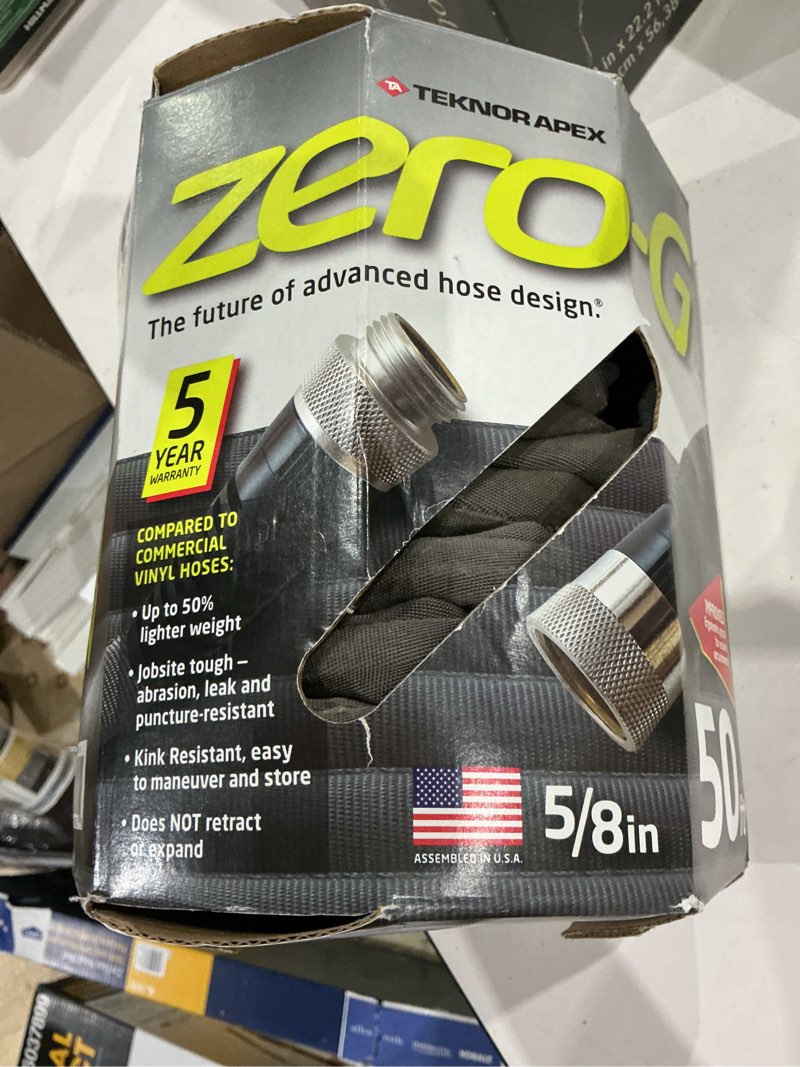 Condition photo showing As Is for teknor zero-g advanced 5/8" x 50' hose