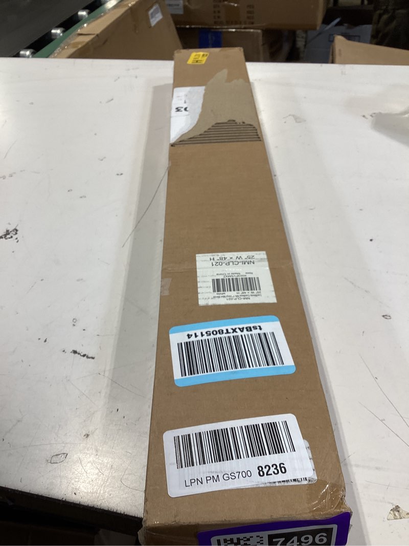 Condition photo showing New/Like New for lazblinds no tools no drill 1" vinyl mini blinds, cordless blinds for windows, light filtering horizontal window blinds & shades, 25" w x 48" h, white cordless-white 25" w x 48" h