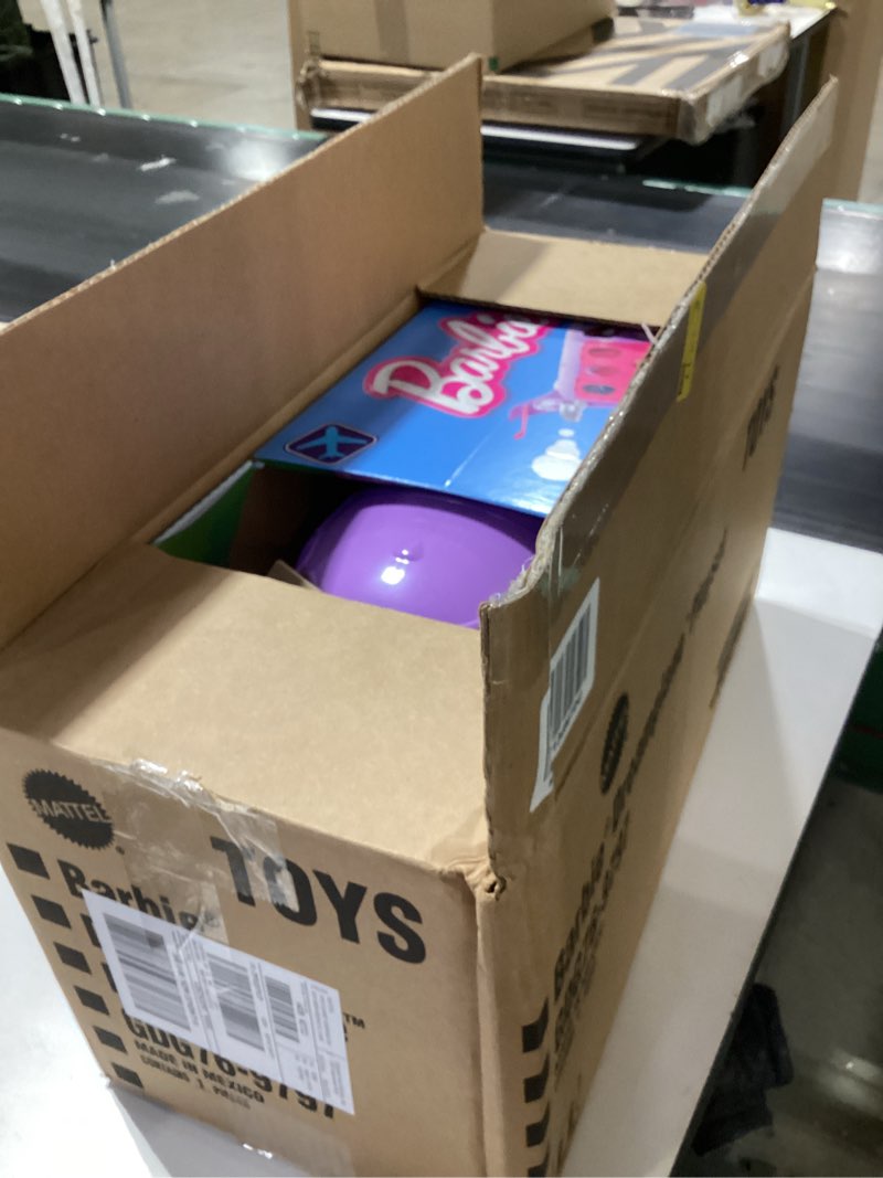 Condition photo showing New/Like New for Barbie Dreamplane Airplane Toys Playset with 15+ Accessories Including Puppy, Snack Cart, Reclining Seats and More (Amazon Exclusive). PURPLE 