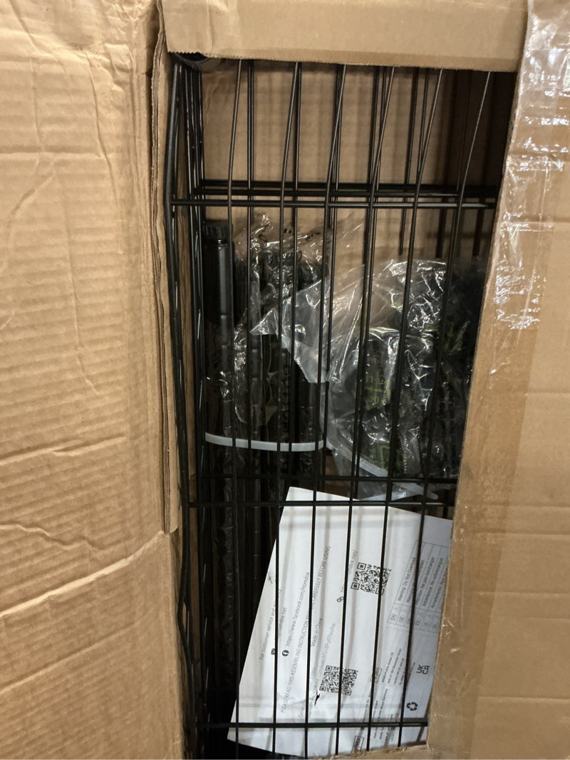 Condition photo showing item condition for BATHWA Heavy Duty Garment Rack on Wheels, Rolling Clothes Racks for Hanging Storage, Simple Sturdy Metal Wardrobe Closet with Double Rods, 8 Side Hangers, 3 Shelves, Black 47.2"W x 17.7"D x 80.7"H Black