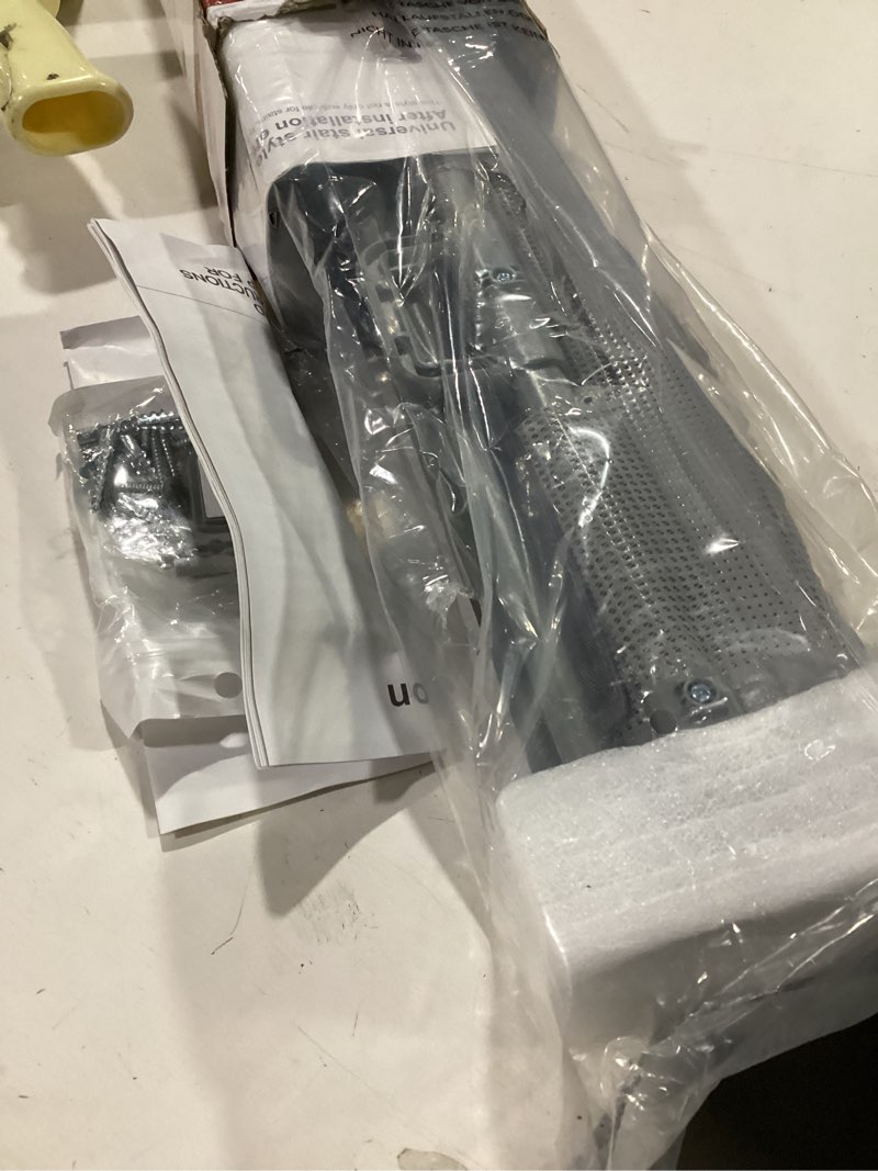 Condition photo showing New/Like New for reinforced bottom 90 inch extra wide baby gate for large openings retractable baby gates extra wide upgraded spring retractable dog gate for doorways extra wide adjustable bracket retractable pet gate gray 33" tall x 90" wide? with reinforced strip?