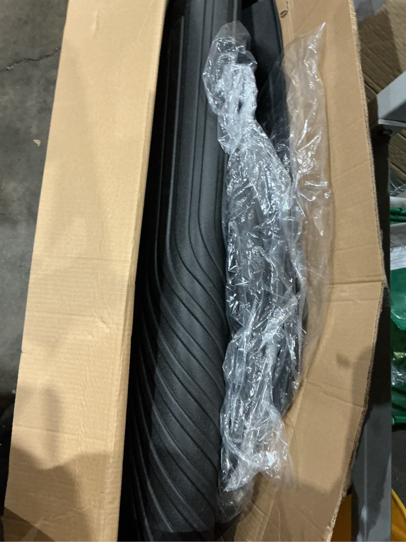 Condition photo showing As Is for similar to.  not exact brand / model. shape may differ. amazon basics 4-piece heavy duty anti-slip pvc floor mats with cargo liner, waterproof trim to fit car mats, easy to clean, black 4-piece thick heavy duty pvcf
