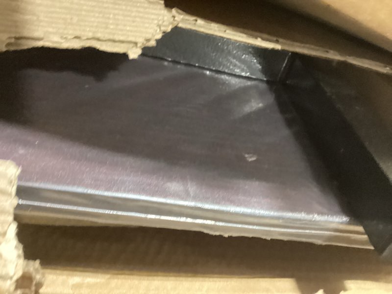 Condition photo showing Good Condition for Drive Medical Overbed Table with Wheels - Secure Height Adjustment for Comfort - Non Tilt Surface - Smooth Rolling Design - Home & Hospital Use - Woodgrain Laminate Top - Silver Vein Silver Vein Table