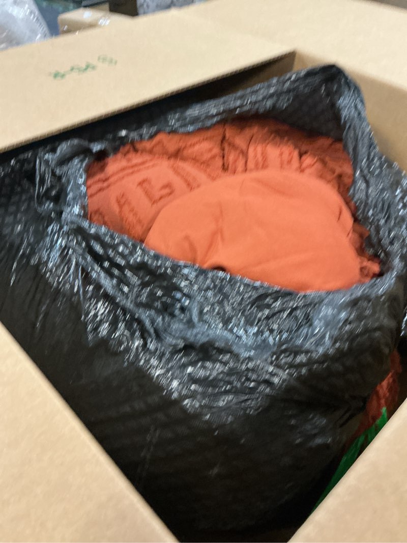 Condition photo showing As Is for andency king size comforter set burnt orange - 7 pieces bed in a bag king boho terracotta bedding comforter sets, rust tufted bed set with comforter, sheets, pillowcases & shams burnt orange king (104"x90")