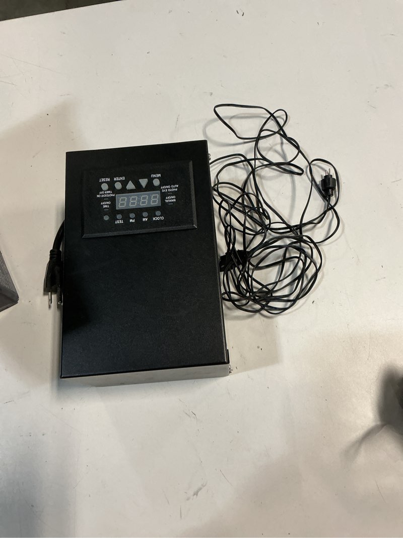 Condition photo showing As Is for ( incomplete ) harbor breeze 300 -watt multi-tap transformer landscape lighting transformer with digital timer