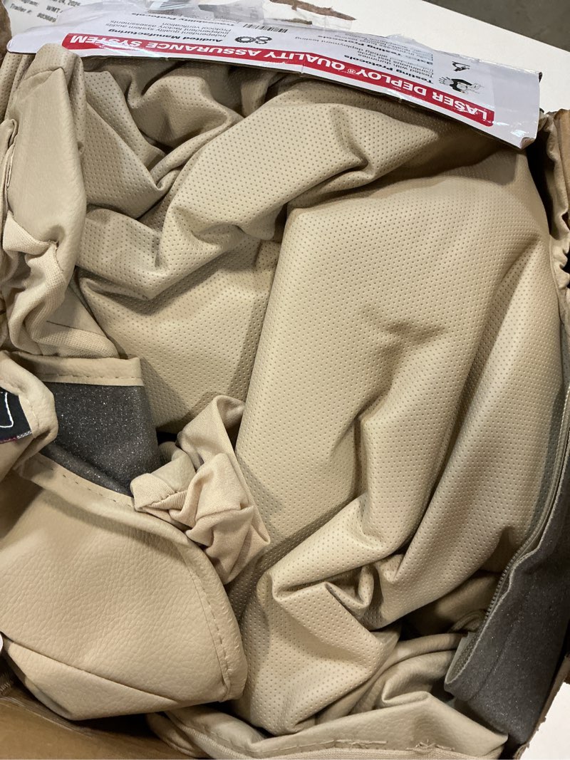 Condition photo showing As Is for genuine dickies 3-piece tan peterson seat covers, 43974wdi