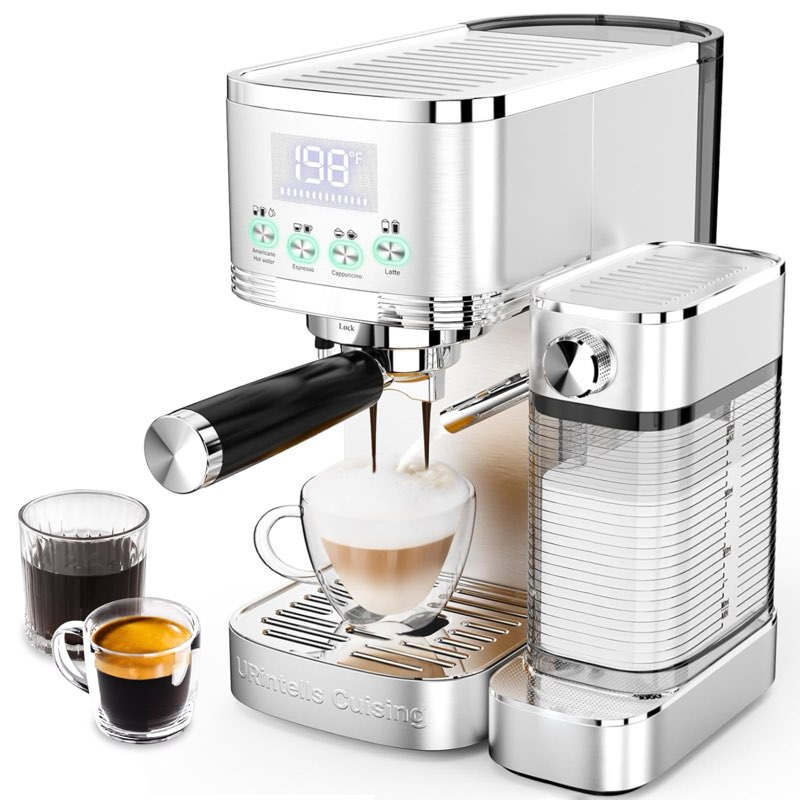 URintells Cuising Espresso Machine 20 Bar Cappuccino Latte Machine with Automatic Milk Frother