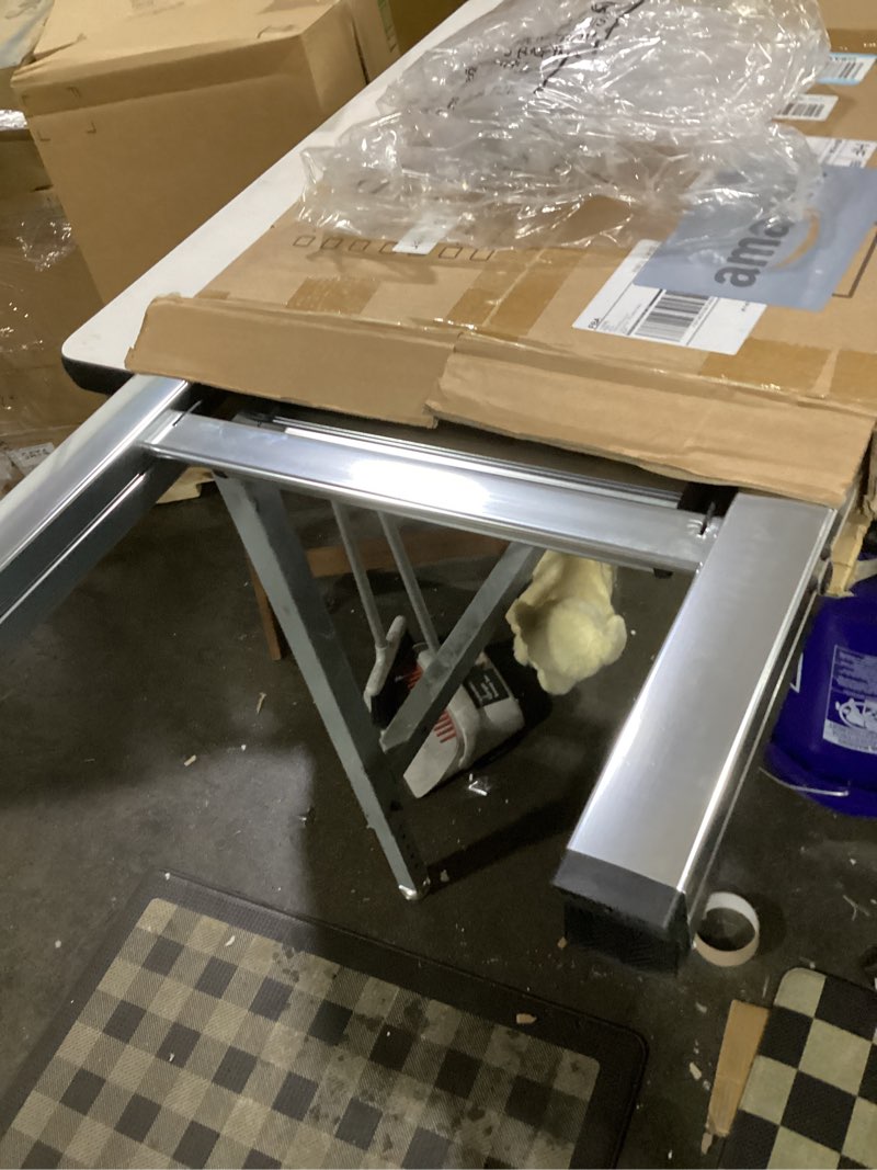 Condition photo showing As Is for hillhutapex 3 step stool, aluminum foldable step ladder, lightweight stable stool with wide non-slip pedals, 330lbs bearing capacity ladder for office,home,kitchen - silver silver 3 step