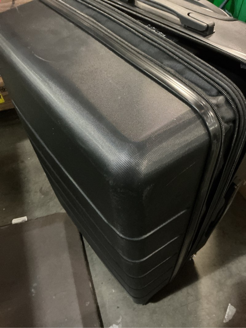 Condition photo showing Good Condition for (3 pcs color negro)olixis 3-piece suitcase set, hardside luggages with spinner wheels, lightweight abs hard shell travel luggage, expandable carry-on suitcase with tsa approved lock–blue(20+24+28 inch) blue 3 piece set