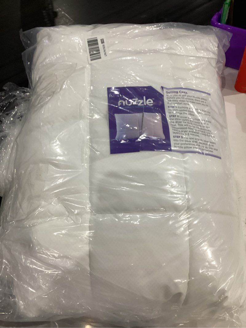 Condition photo showing Good Condition for Nuzzle Cooling Adjustable Pillow for Side Sleepers, Luxury Standard Size Bed Pillow Hotel Collection - Best Adjust Height Soft Firm Pillow for Back, Stomach or Side Sleepers - Home Gifts