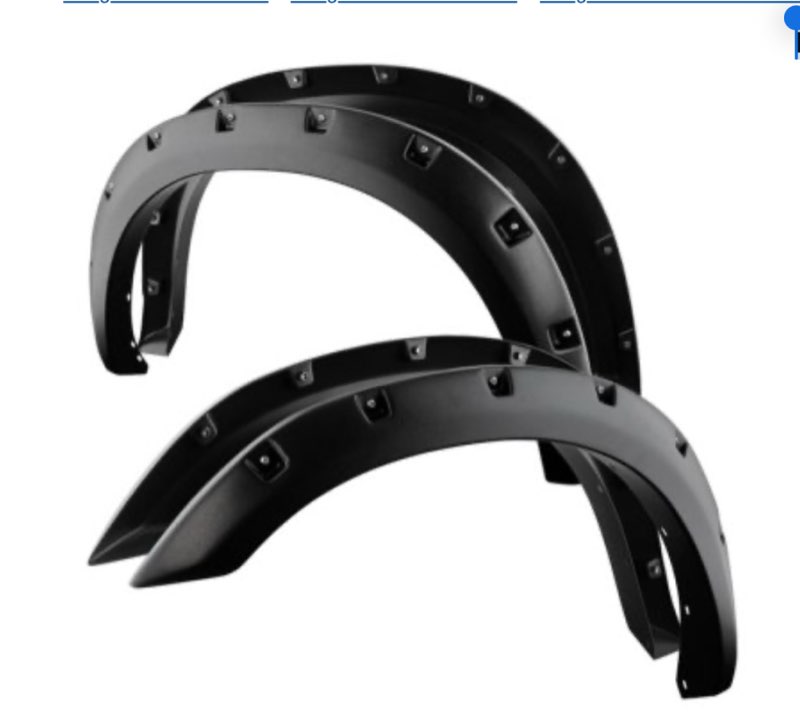 Dodge Ram 2500 2010-2018 Fender Flares Textured Rivet Bolt Style
