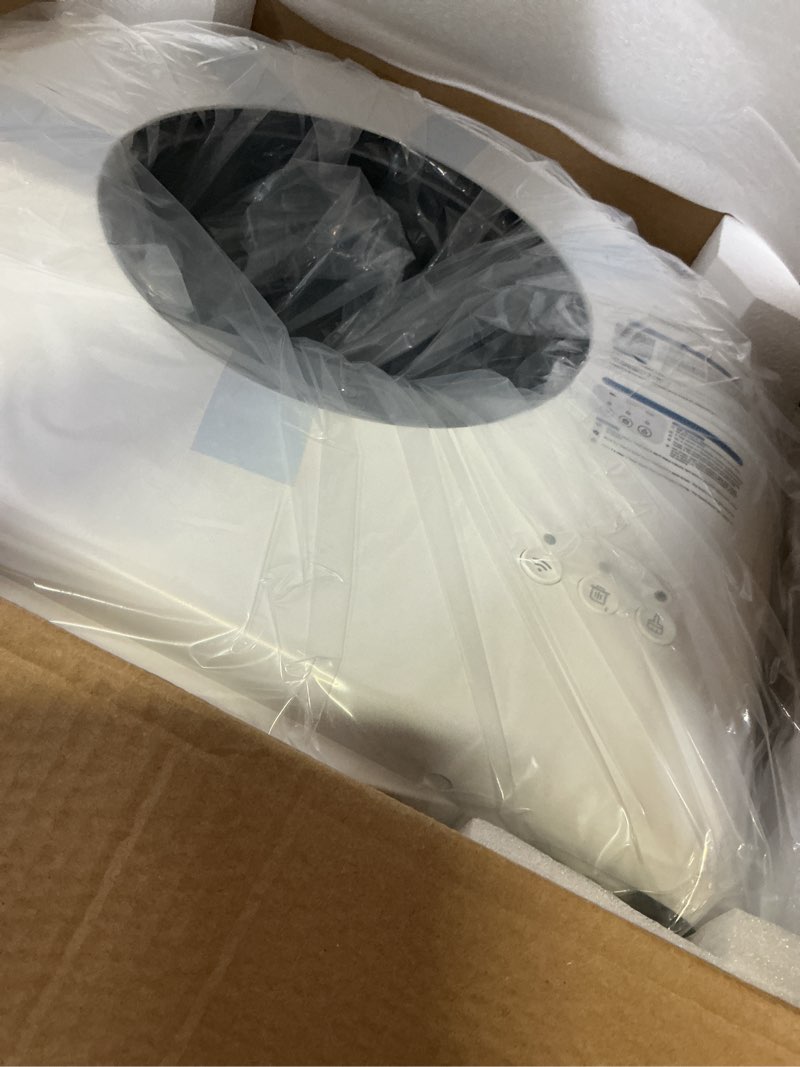 Condition photo showing New/Like New for fumoi automatic cat litter box self cleaning litter box large capacity for multiple cats, app control with safety sensors, removable washable liner,2 rolls garbage bags,grey white & grey