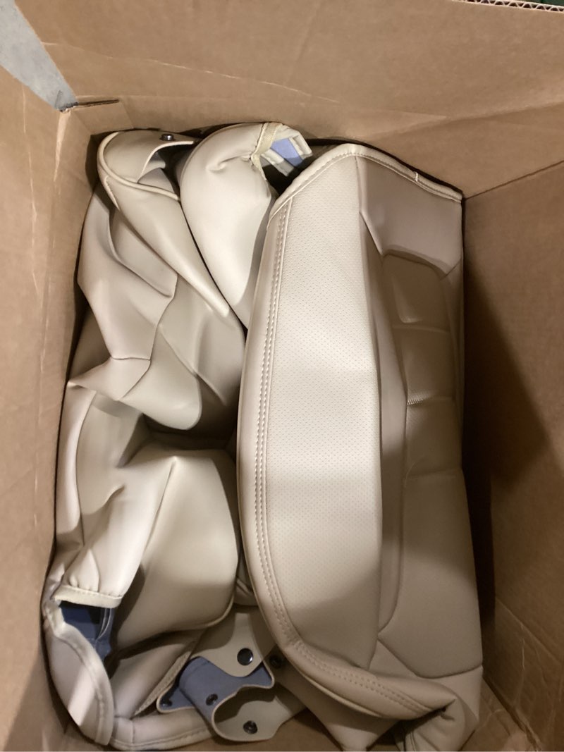 Condition photo showing Good Condition for Coverado Car Seat Covers Front Seats, Car Seat Cover Beige, Car Seat Protector, Car Seat Cushion Nappa Leather, 2-Pack Waterproof Seat Covers Carseat Cover Universal Fit for Most Cars Trucks