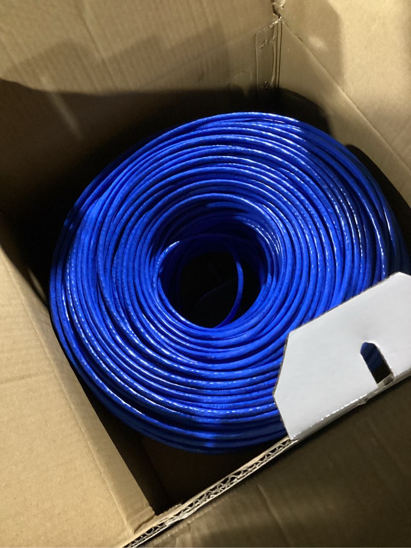 Condition photo showing Good Condition for MONK CABLES | CAT6 Plenum Cable 1000ft | UTP, 23AWG, 550MHz | DSX-8000 Certified | Most Certified Cable of The Whole Market (Blue)