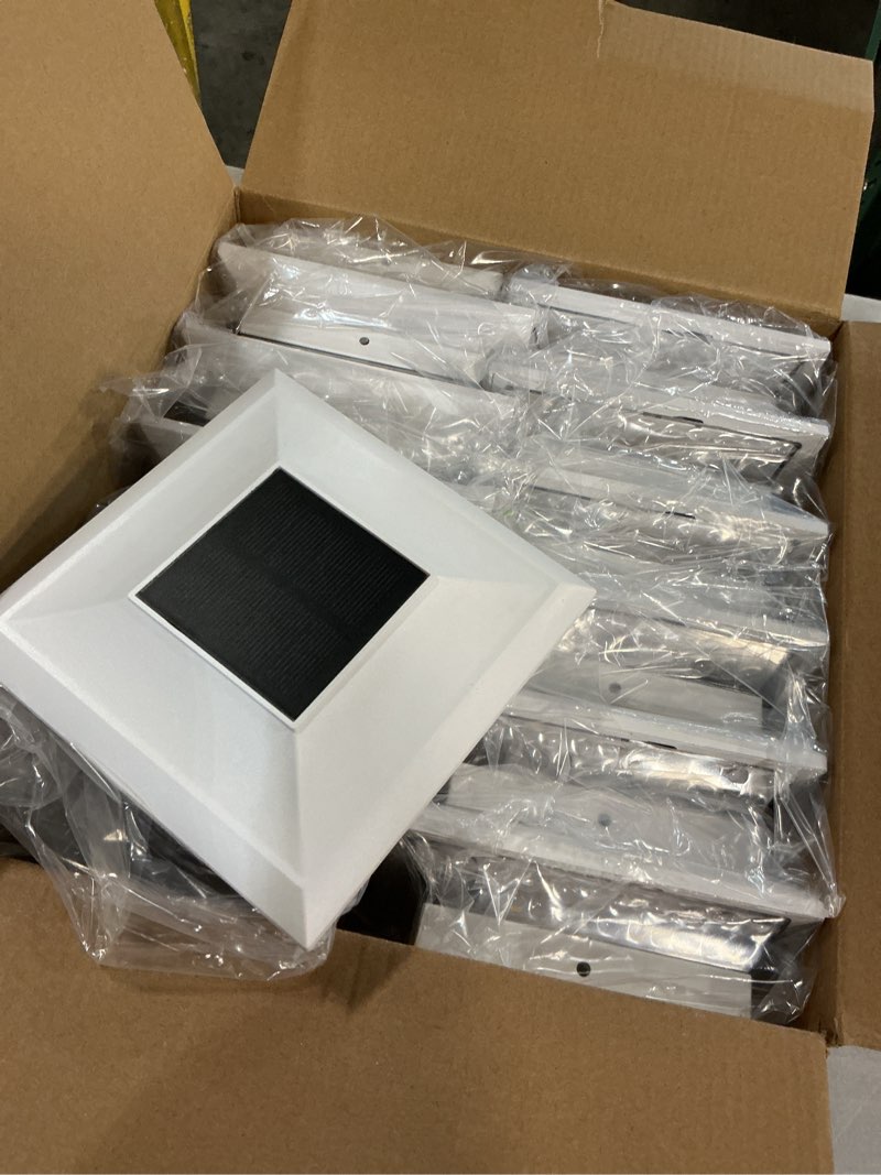 Condition photo showing Good Condition for t-sun 4x4 post cap lights 12 pack for vinyl/wooden fence auto dusk to dawn outdoor waterproof warm & cool white solar powered deck/patio lighting white-warm & cool white 12 pack