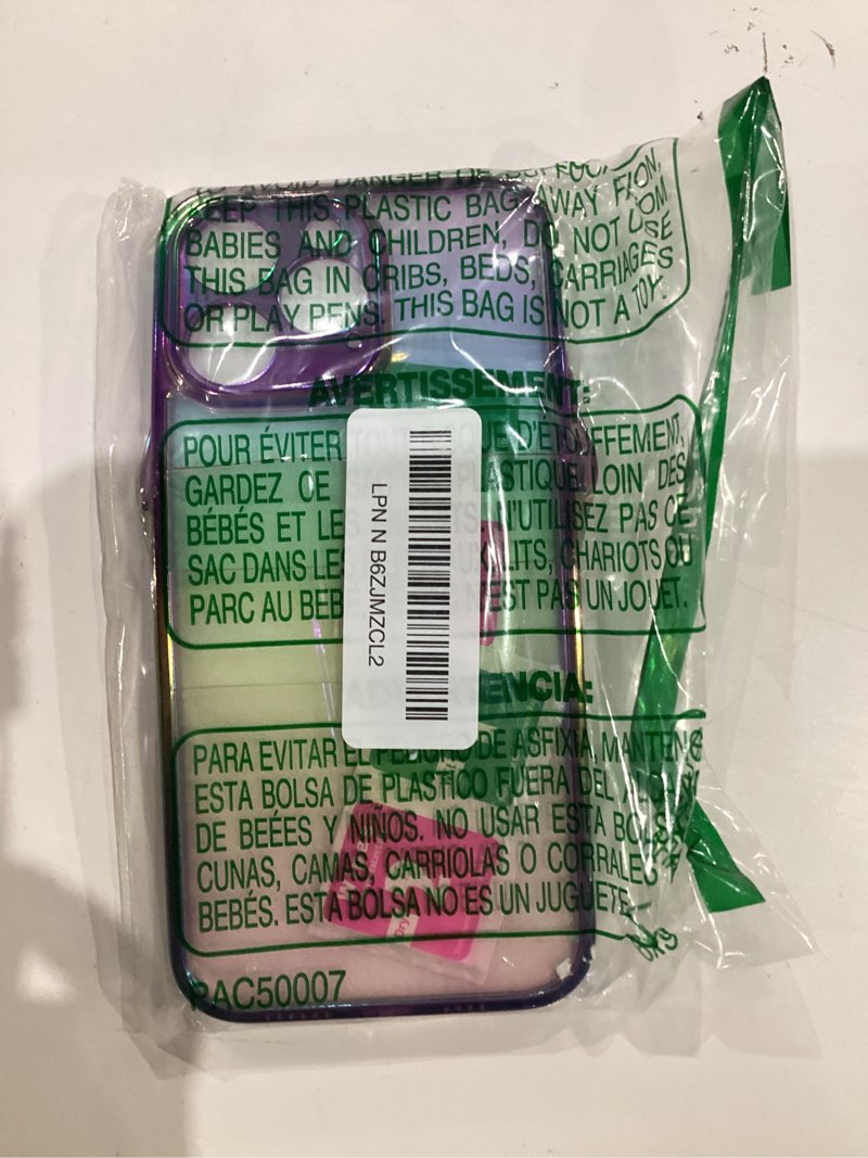 Condition photo showing New/Like New for Bonoma Compatible with iPhone 14 Pro Max Case Bling Laser Florescent Iridescent Crystal Luxury Camera Protector + 2* Screen Protector Shockproof Edge Cover -Purple iPhone 14 Pro Max Purple