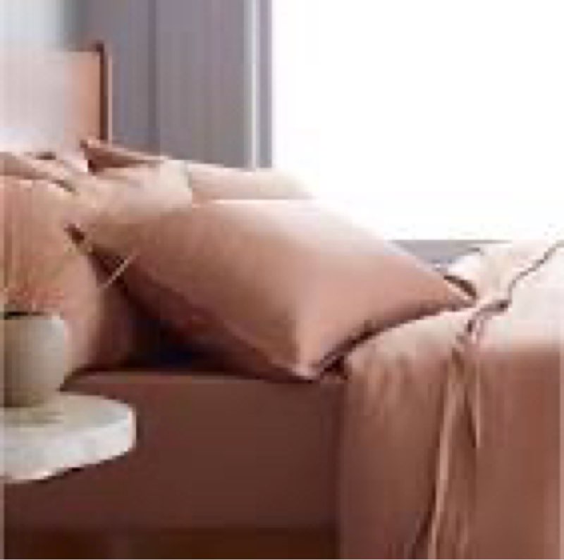 quince bamboo 4 piece sheet set queen terracota  silky