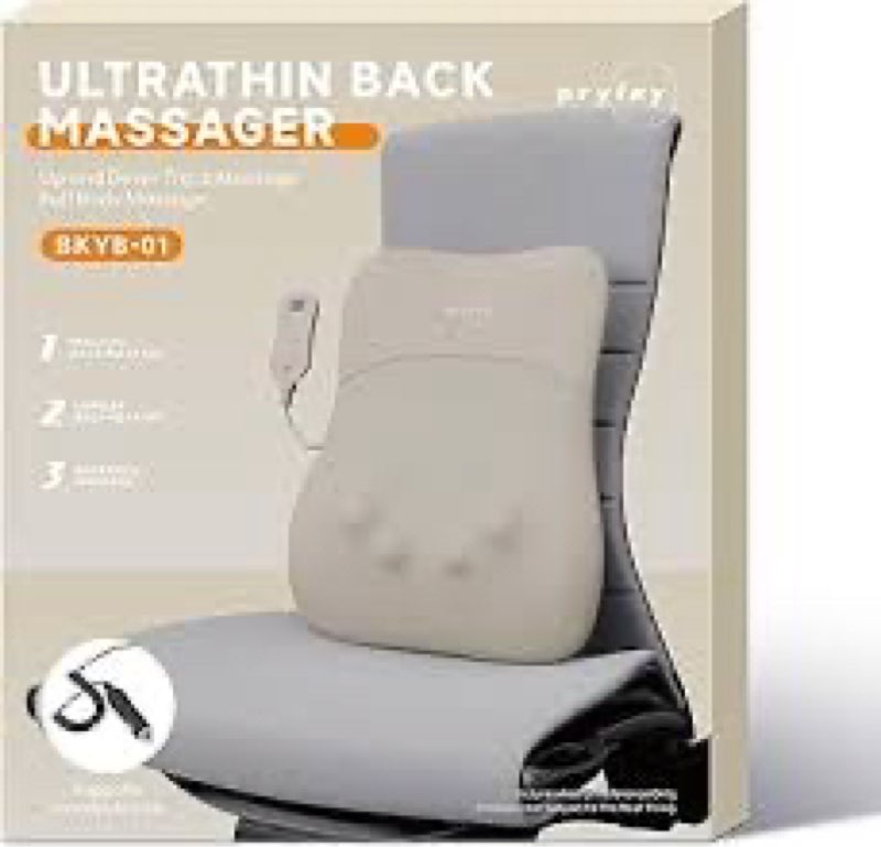 pryfey Back Massager, Rolling Up and Down Back Massager with Heat, Back Massage 4D Kneading for Pain