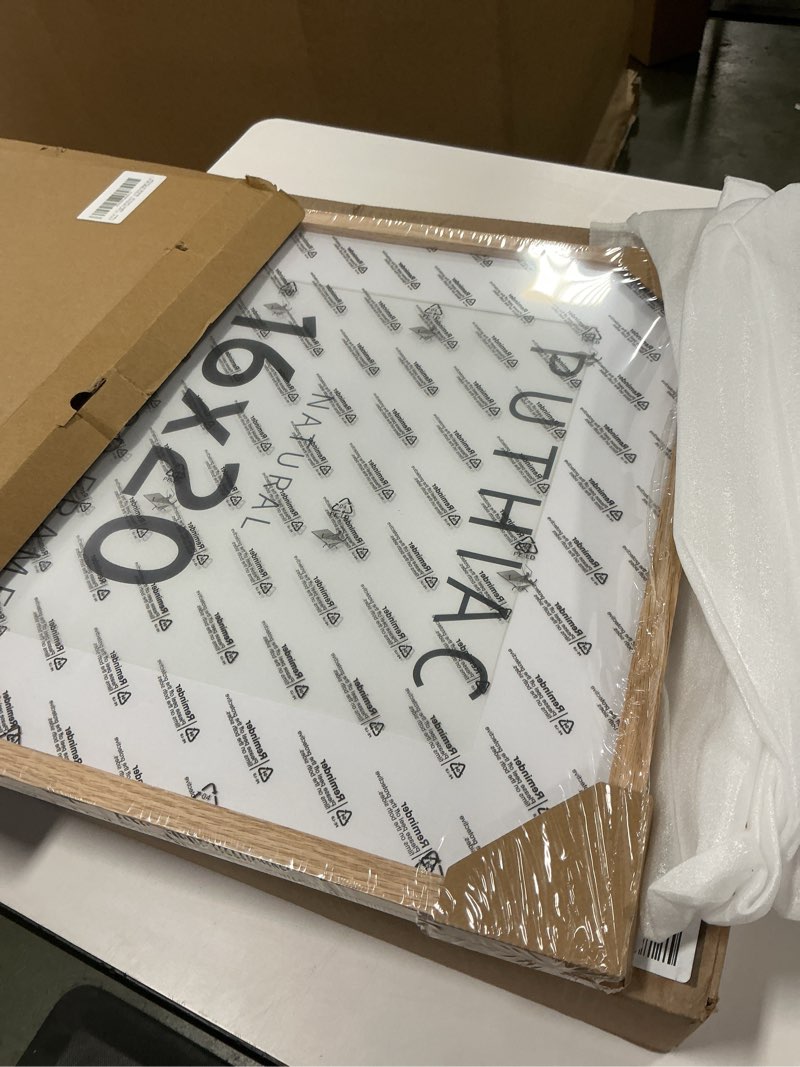 Condition photo showing New/Like New for 16x20 Picture Frames for Wall - Minimalist 16x20 Oak Wood Frames, 16"x20" Picture Frame Wood, Natura