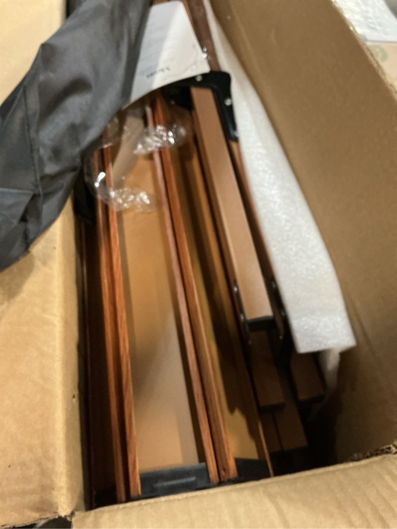 Condition photo showing Good Condition for camping table folding, 132 lbs capacity & 11 lbs lightweight, 45.5x23.2 inch portable roll up low picnic table with carry bag for 4-6 person, beach, backyard, bbq, camping wood grain-foldable