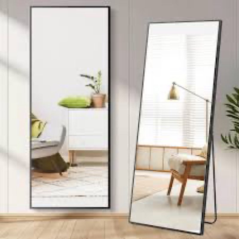 DUMOS Full Length Mirror 64"x21" Full Body Floor Mirror for Bedroom or Cloakroom, Can Stand Alone, H