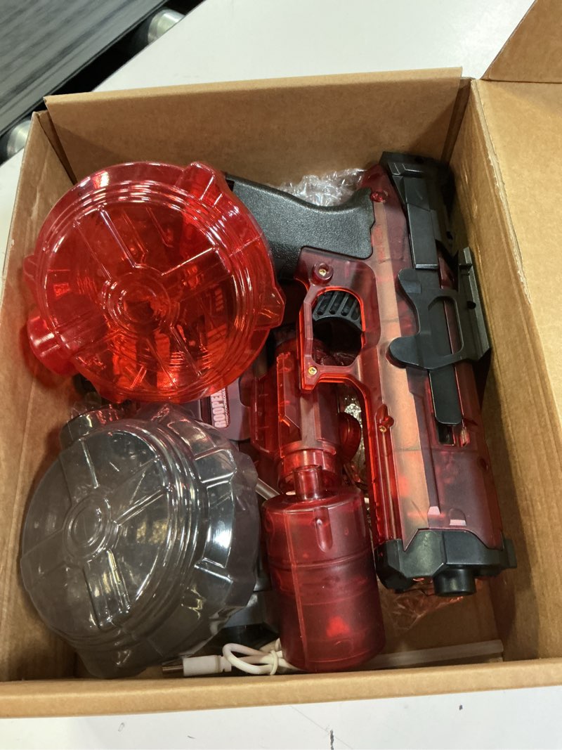Condition photo showing Good Condition for electric water guns for adults kids, automatic squirt gun with 26ft range, super blaster soaker high capacity pistol for swimming pool party toy colorblast led electric water gun (1bk+1r) black+red