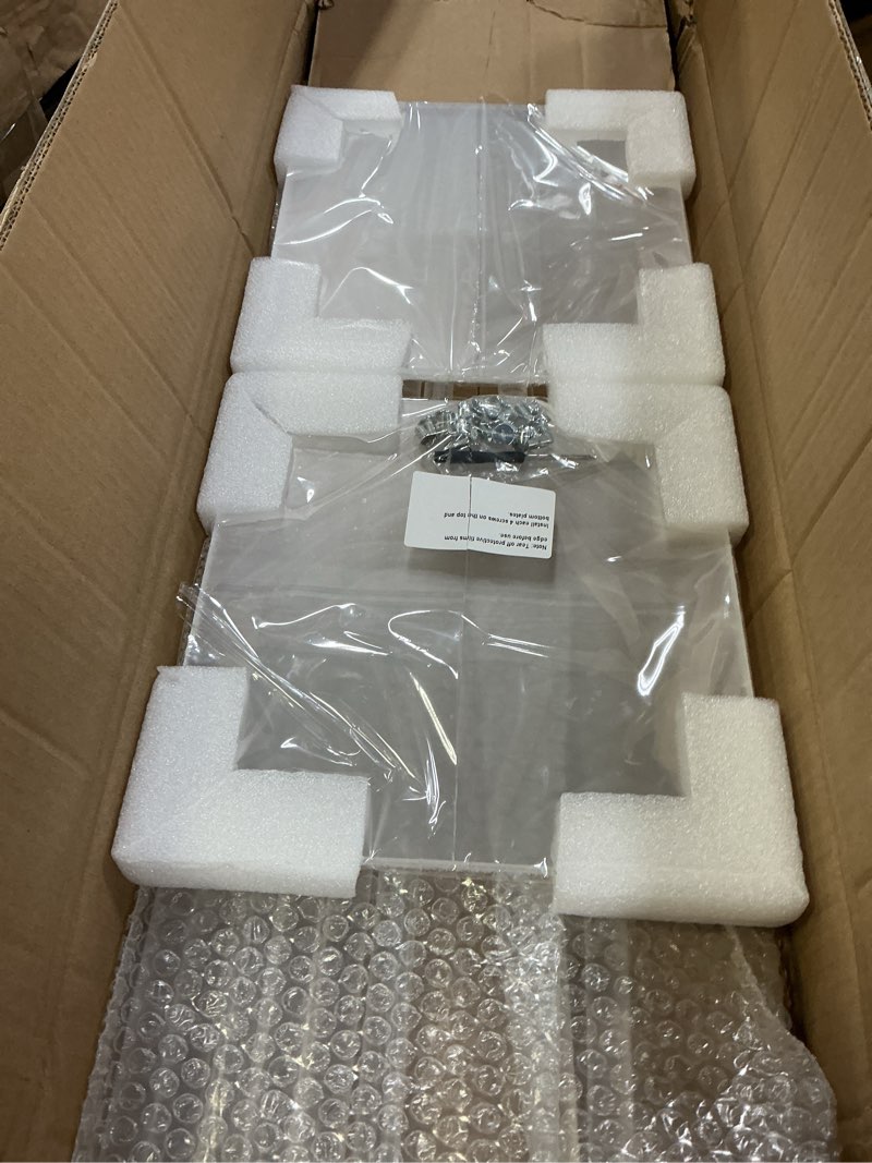 Condition photo showing New/Like New for 2 Pack 32'' Tall 10'' Dia. Clear Floor Vase Wedding Decoration Table Centerpiece Crystal Acrylic Flower Stand Floral Display Rack Backdrop Column for Event Décor 32 x 10 Inch (Pack of 2) Square