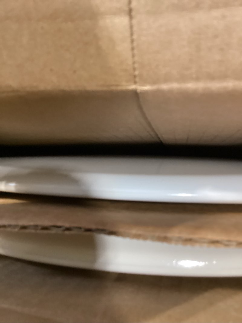 Condition photo showing New/Like New for mayfair cassel slow close toilet seat, easy clean, non slip premium wood seat, easy install, made in usa, round, white round 1 - toilet seat