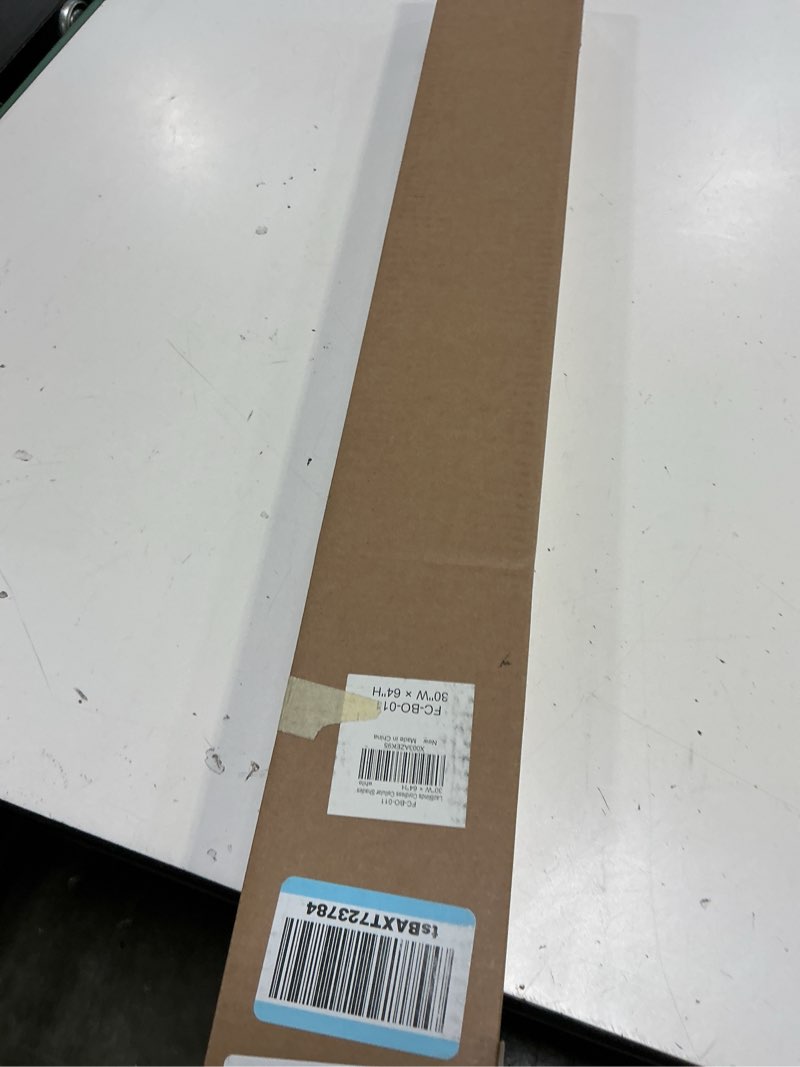 Condition photo showing New/Like New for lazblinds cordless cellular shades, blackout privacy honeycomb shades for home, thermal insulation noise reduction blinds for windows, 30'' w x 64'' h, white blackout-white 30'' w x 64'' h