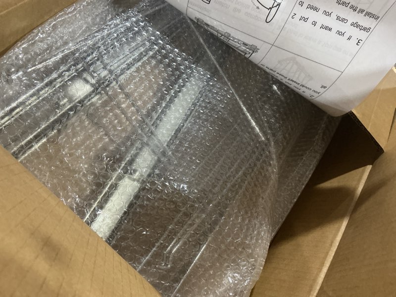 Condition photo showing Good Condition for Dual Under Sink Trash Can Heavy Duty Pull Out Trash Can Under Cabinet, Fits 2x35Qt (7-9 Gal) Commercial Trash Cans Cabinet Trash Bin Pull Out Kit Requires ? 22''Dx 16''Wx 17''H, No Can (Silver) Silver Garbage Can Not Included