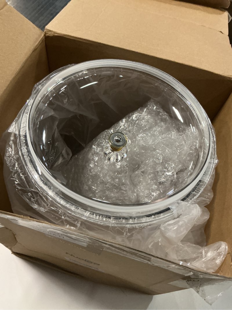 Condition photo showing Good Condition for Nuogo 2 Gallon/256 oz Large Candy & Cookie Jar with Lid Plastic Apothecary Jars Large Food Storage Container Unbreakable Kitchen Storage for Cookie, Candy, Snack and Dried Foods DIY Gift