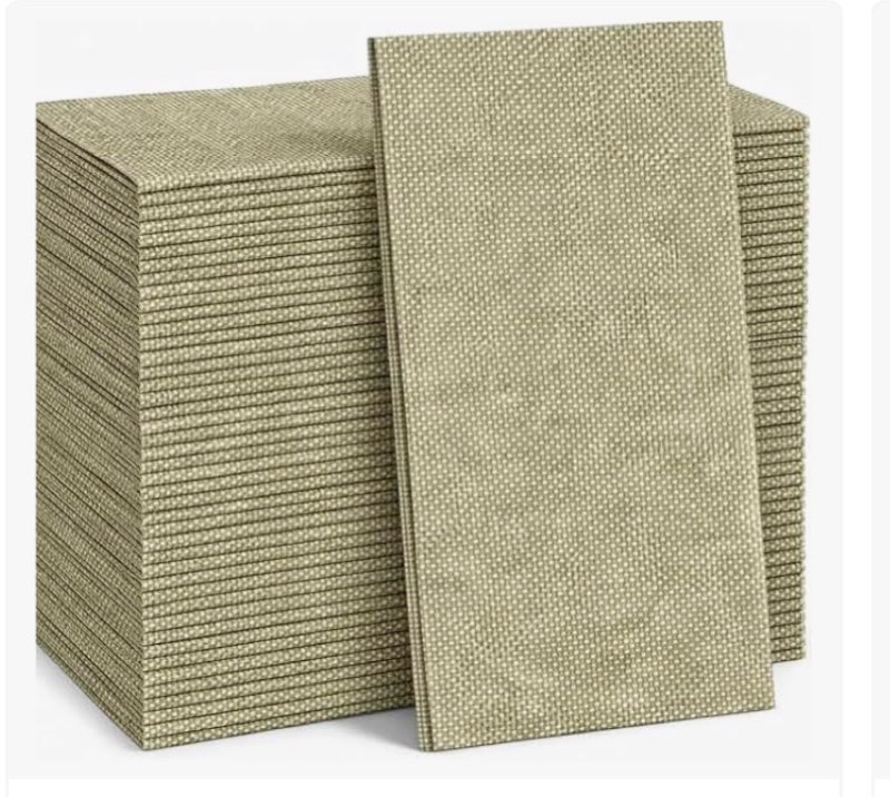 made in italy linen-feel disposable guest towels - premium airlaid cloth-like bathroom napkins, soft