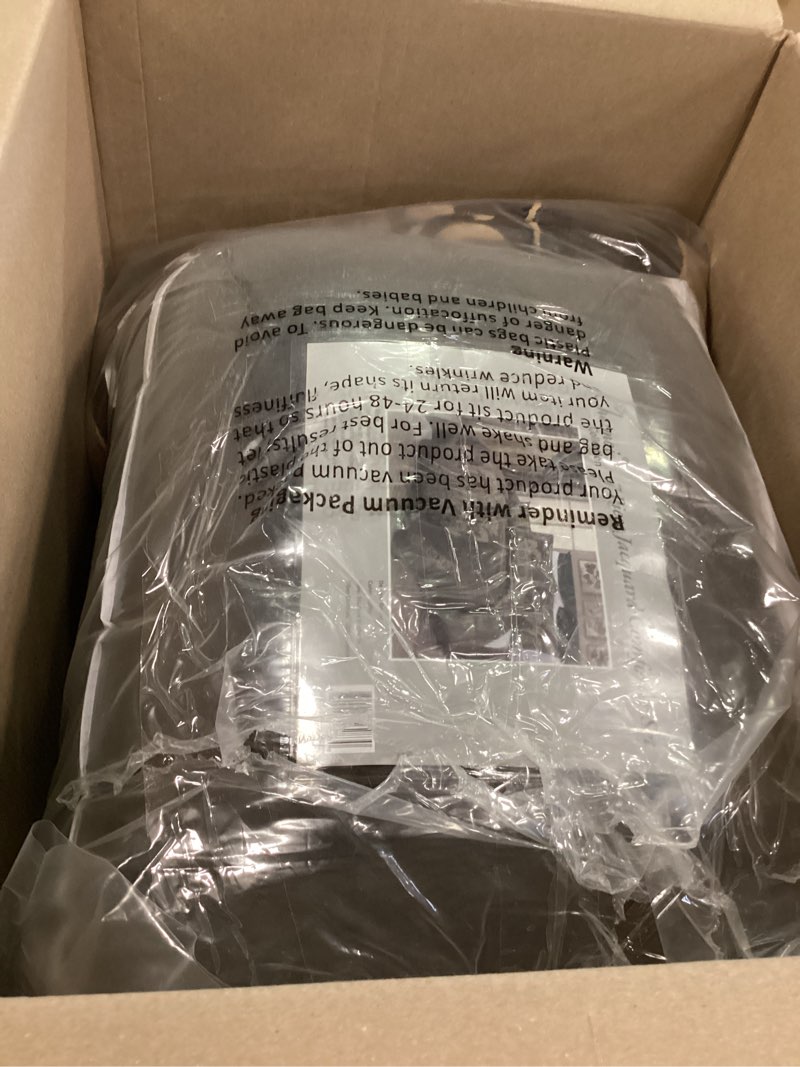 Condition photo showing As Is for Chezmoi Collection 7-Piece Jacquard Floral Comforter Set (King, Coffee/Gold) King Coffee/Gold