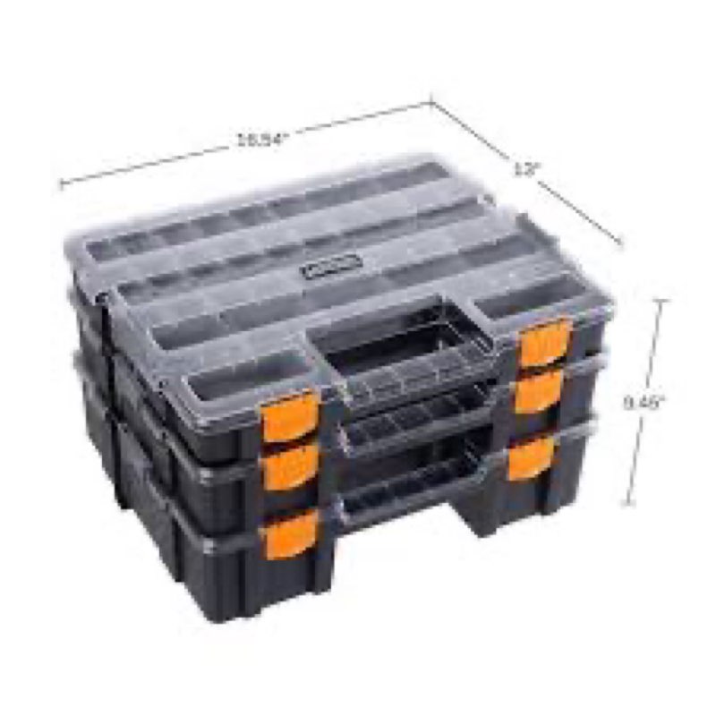 GRENPRO Tool Box Organizer Small 15inch, Mini Toolbox Organization with Handle, Portable Tool Box PL