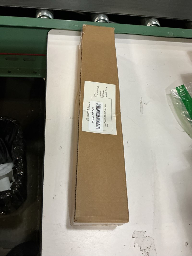 Condition photo showing New/Like New for ENJOYBASICS No Drill Curtain Rods for Window 28 to 47 Inches, 5/8 Inch Diameter Renter Friendly Drapery Rod with Adhesive Brackets without Drilling, Adjustable from 27 to 52 Inches, Nickel Nickel 27-52"