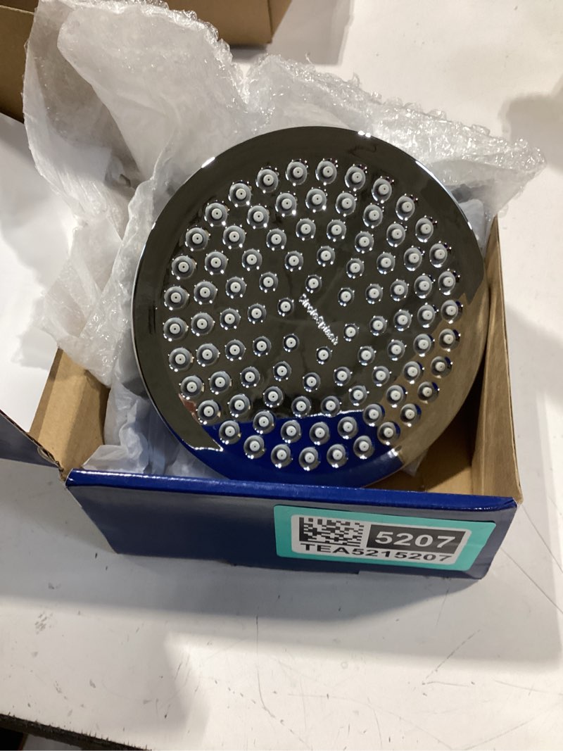 Condition photo showing Good Condition for high pressure shower head - anti-clogging silicone nozzles - 2.5 gpm removable restrictor - easy to clean adjustable replacement - easy to install with plumbers tape - 6 inch - classic chrome finish chrome 2.5gpm