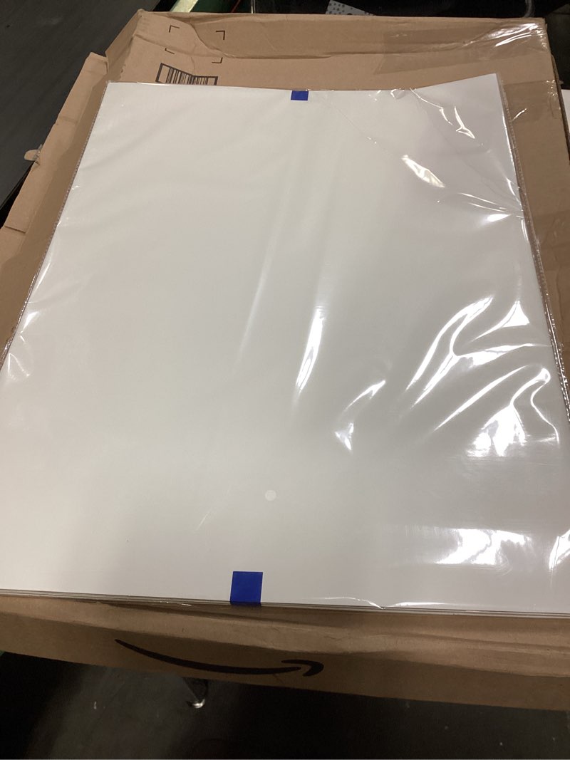 Condition photo showing Good Condition for 2 pack trifold poster board 36" x 24", white corrugated project boards for science fairs, school projects, event displays