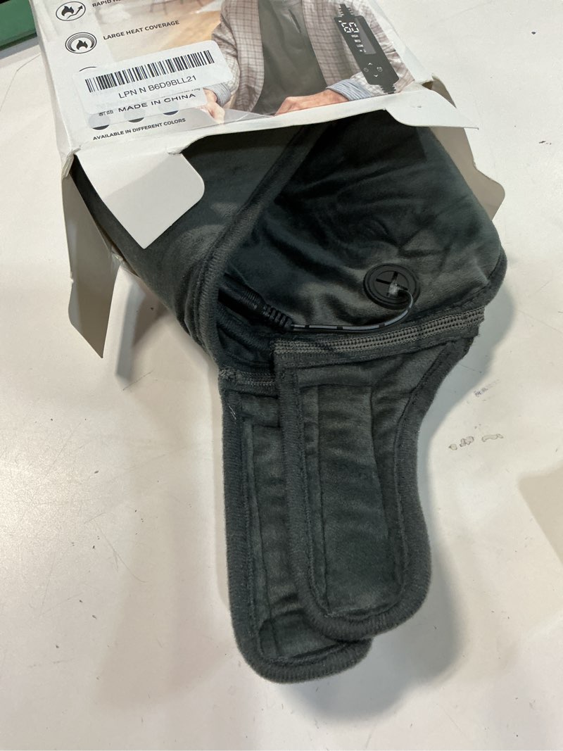 Condition photo showing As Is for tmj relief products, jaw and face heating pad for chin, cheek, and temple pain relief | jaw brace for tmj gray