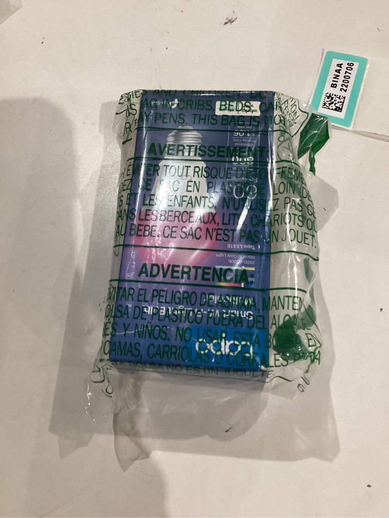 Condition photo showing As Is for Tapo TP-Link Smart Light Bulbs, 16M Colors RGBW, Dimmable, Alexa Frustration-Free Setup, A19, 60W Equivalent, 800LM CRI>90, 2.4GHz WiFi only L531E 1 Pack