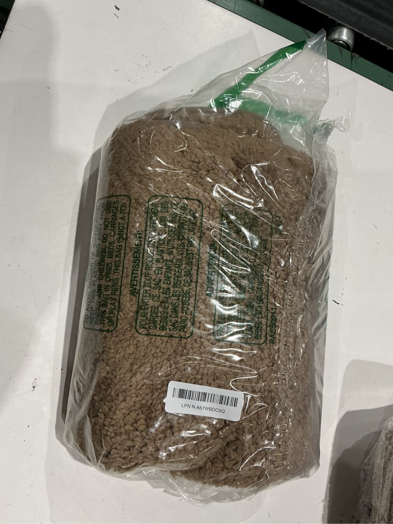 Condition photo showing Good Condition for lochas bathroom rug 36x24 inch, soft thick absorbent microfiber bath rugs for bathroom, machine washable, shaggy plush non slip bath mat for tub, shower floor, quick dry mats, light brown light brown 36x24 inch (rectangular)