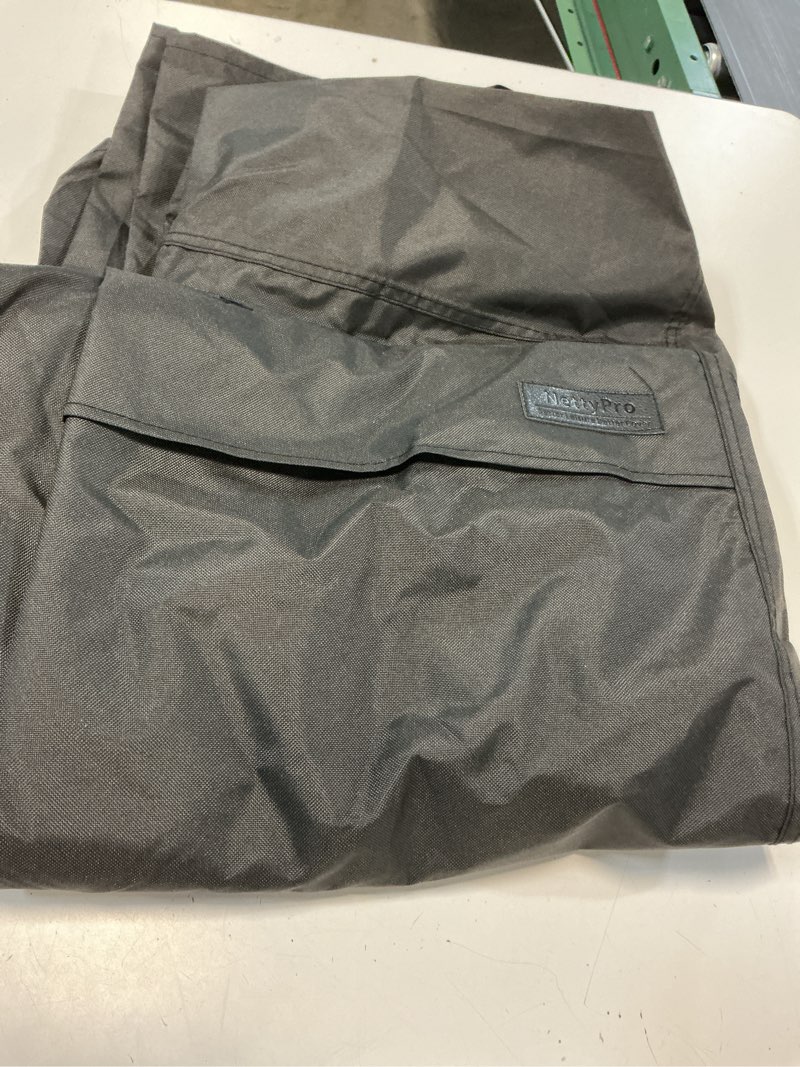 Condition photo showing Good Condition for nettypro grill cover for outdoor grill 60 inch waterproof heavy duty gas bbq cover for outside weber, char-broil, brinkmann, jenn air, nexgrill 3-4 burners barbecue, black 60w x 24d x 46h black