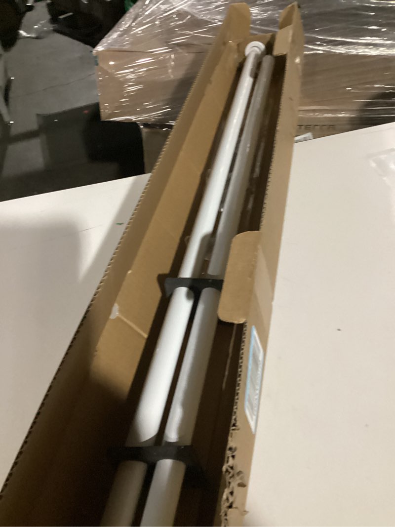 Condition photo showing Good Condition for Room/Dividers/Now Adjustable Extra Long Curtain Rod - Ceiling Mounted Curtain Rod - 108-168" Window Bar for Ceiling or Wall - Sturdy and Stylish Solution for Windows and Room Dividers 108in-168in White