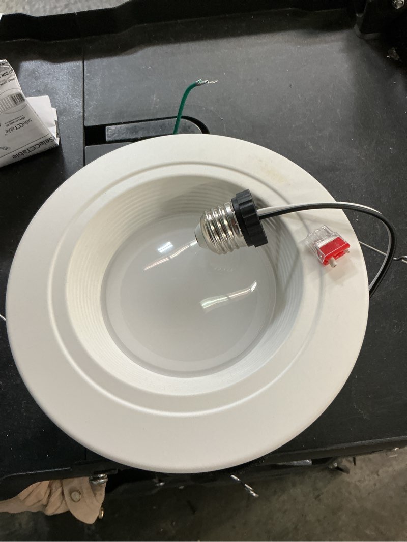 Condition photo showing As Is for halo rl56 series 5/6-inch recessed led retrofit module. selectable cct integrated led matte white, 600 lumens
