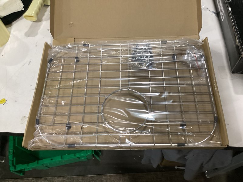 Condition photo showing New/Like New for Serene Valley Sink Bottom Grid 19-1/16" x 13-5/8”, Rear Drain with Corner Radius 3-1/2", Sink Protector NLW1914R