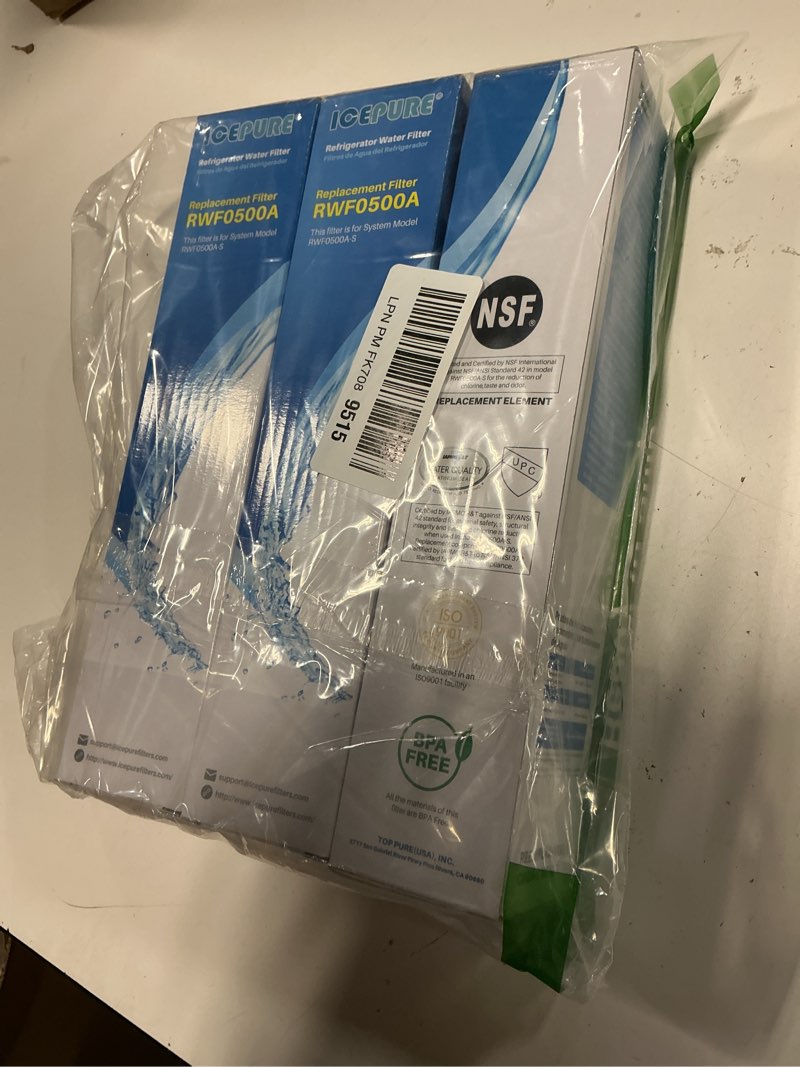 Condition photo showing New/Like New for ICEPURE 4396508 Replacement for Whirlpool 4396510, EDR5RXD1, PNL240V, 4396508p, 4396547, 4392857,LC400V, WF-NLC240V,46-9010, Everydrop Filter 5 Refrigerator Water Filter,3PACK Chlorine, Odor Removal