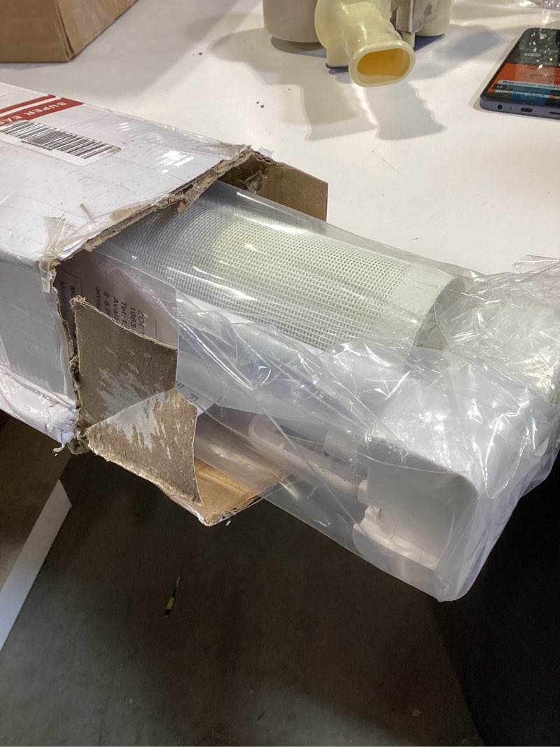 Condition photo showing Good Condition for reinforced 42" extra tall x 75" wide retractable gate with support rods - prevent crawling under extra tall baby gate retractable dog gate indoor long dog gate outdoor retractable pet gate, white white (42" tall x 75" wide)