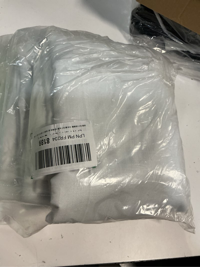 Condition photo showing Good Condition for Guken White 100% Blackout Linen Curtains 84 Inch Length 2 Panels Set for Living Room Bedroom Back Tab Thermal Insulated 100% Black Out Drapes Room Darkening Farmhouse Style for Bedroom Curtains 52x84 White 52\"W x 84\"L (Pack of 2)