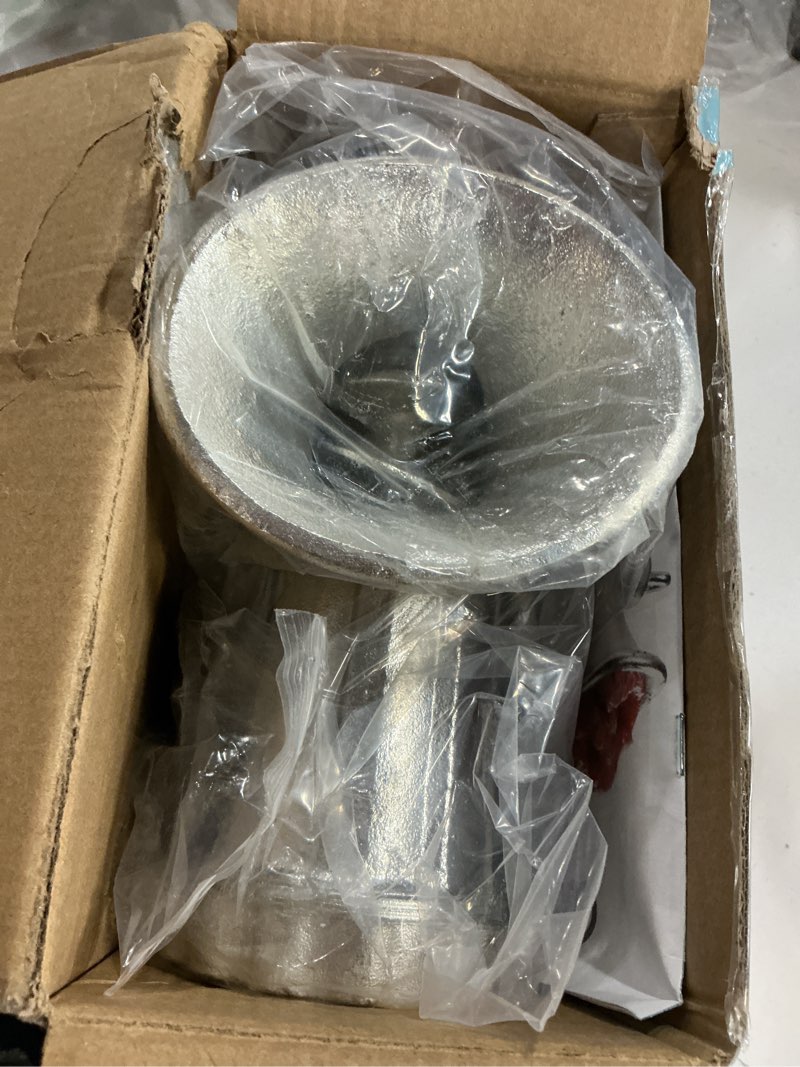 Condition photo showing New/Like New for Cast Iron Table Mount Meat Grinder- Manual Mincer Includes Two 3/4" Cutting Disks & Sausage Stuffer Funnel, Heavy Duty Construction- Make Homemade Ground Beef Burgers, Easy Use Cooking Tool Must Have