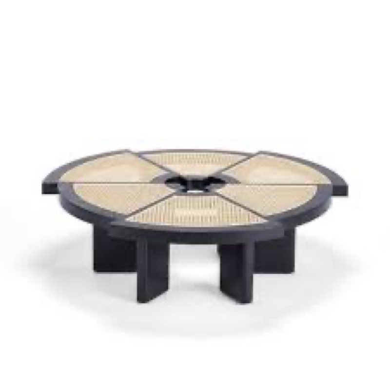  Chandigarh coffee table glossy black mahogany