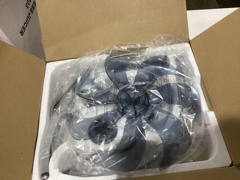 Condition photo showing New/Like New for zmishibo ceiling fans with lights and remote, 19.7'' low profile ceiling fan, 3000-6000k dimmable modern flush mount led fan light, 6 wind speeds, black fandelier ceiling fans for bedroom black 19.7 inch